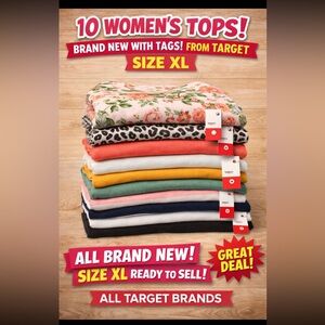 10 NEW Target Women's Tops new with tags assorted lot bundle size xl